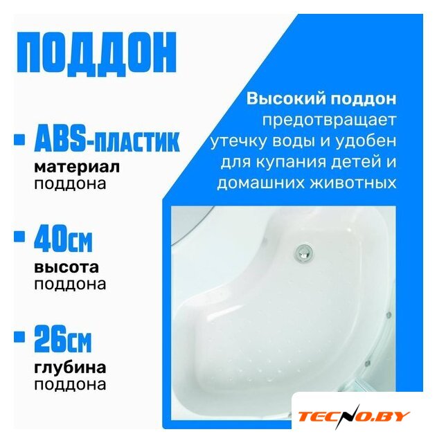 Душевая кабина Saniteco SN-80W 80x80 - Изображение №2 — Интернет-Магазин TECNO.BY