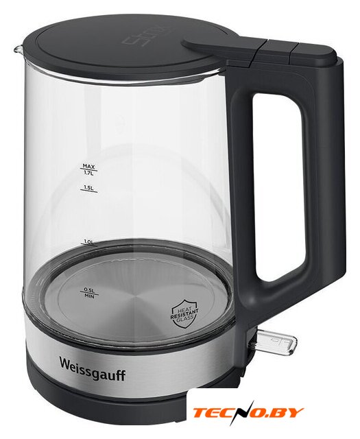 Электрический чайник Weissgauff WK 1700 EcoGlass Graphite - Изображение №3 — Интернет-Магазин TECNO.BY