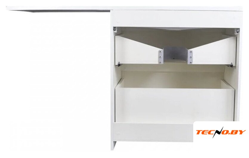  Symbolite Тумба с умывальником Даллас 140 Люкс Plus 2 ящика + Даллас 140x48.2 (левый, белый) - Изображение №8 — Интернет-Магазин TECNO.BY