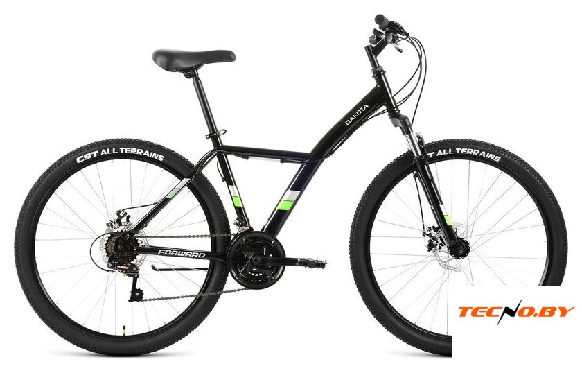 Велосипед Forward Dakota 27.5 2.0 D 2022 (черный/ярко-зеленый) - Изображение №1 — Интернет-Магазин TECNO.BY