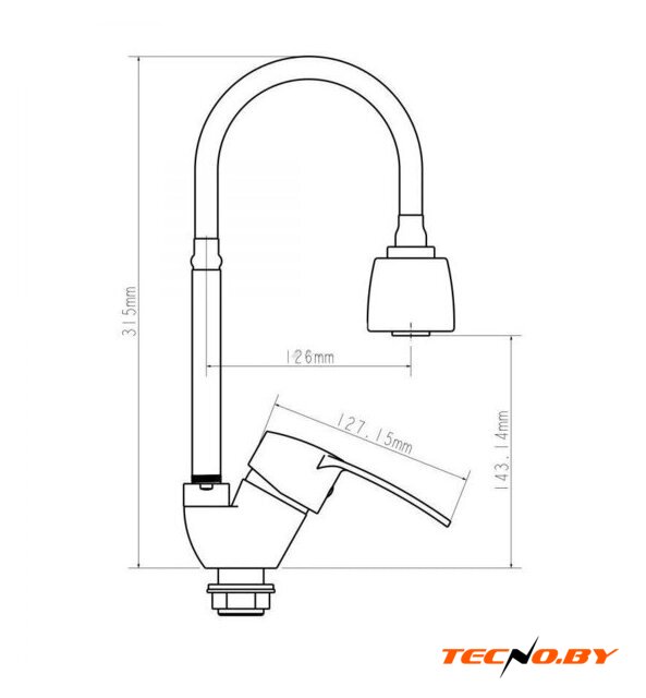 Смеситель Econoce EC0324 - Изображение №2 — Интернет-Магазин TECNO.BY