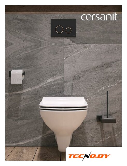 Унитаз подвесной Cersanit Carina New Clean On с инстал. Link Pro (с кнопкой Twins 63534 черный/золото) - Изображение №16 — Интернет-Магазин TECNO.BY