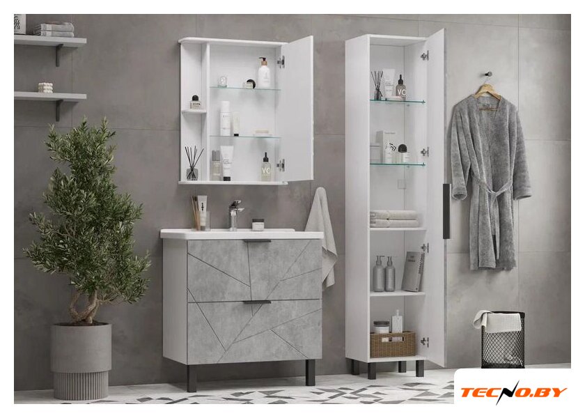  Volna Шкаф-пенал Twing 40 бетон - Изображение №6 — Интернет-Магазин TECNO.BY