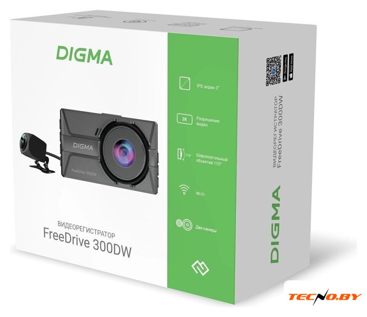 Видеорегистратор для авто Digma FreeDrive 300DW FD300DW (черный) - Изображение №12 — Интернет-Магазин TECNO.BY