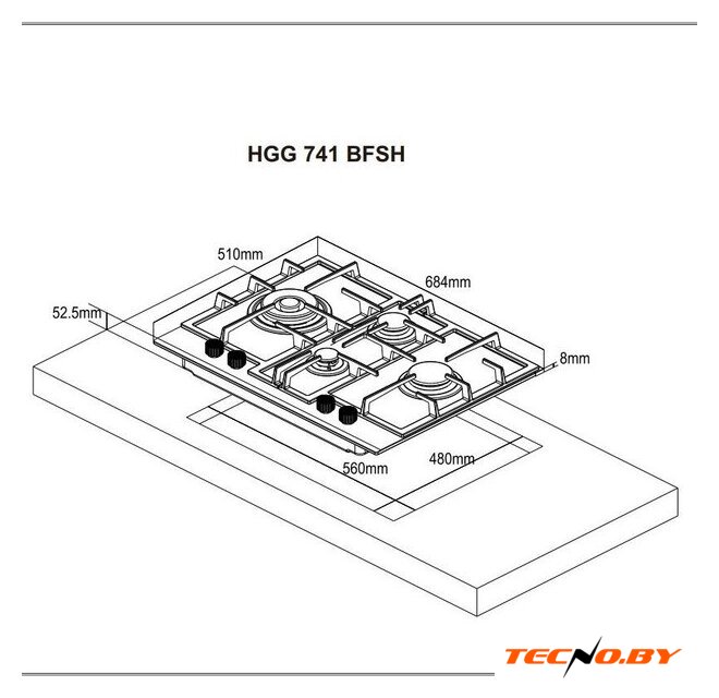 Варочная панель Weissgauff HGG 741 BFSH - Изображение №4 — Интернет-Магазин TECNO.BY