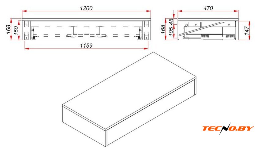  ЗОВ Тумба под умывальник Токио Премиум 120 TP120WWPTOC0 (белый) - Изображение №11 — Интернет-Магазин TECNO.BY