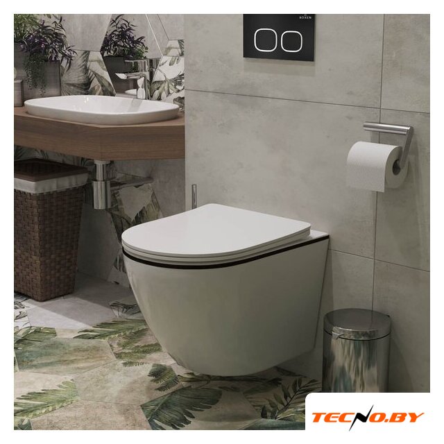 Унитаз подвесной Roxen Antares Black в комплекте с инсталляцией StounFix Dual Fresh 6 в 1 964862 (кнопка: оружейная сталь) - Изображение №16 — Интернет-Магазин TECNO.BY