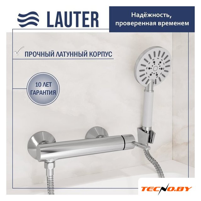 Смеситель Lauter Velvet 21СК9696С с лейкой Living Nevada 21S10146 - Изображение №1 — Интернет-Магазин TECNO.BY