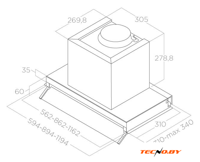 Кухонная вытяжка Elica Boxin IX/A/60 PRF0097835B - Изображение №5 — Интернет-Магазин TECNO.BY