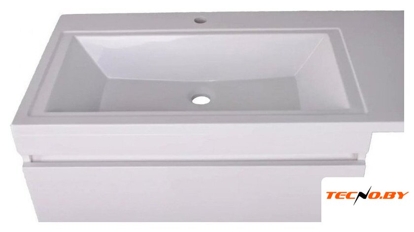  Symbolite Тумба с умывальником Даллас 140 Люкс Plus + Даллас 140x48.2 (подвесная, левый, белый) - Изображение №3 — Интернет-Магазин TECNO.BY