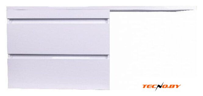  Symbolite Тумба с умывальником Даллас 140 Люкс Plus + Даллас 140x48.2 (подвесная, левый, белый) - Изображение №2 — Интернет-Магазин TECNO.BY