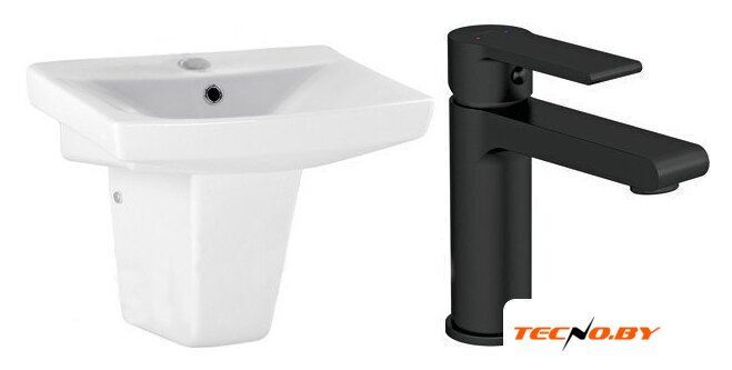 Умывальник Cersanit Carina 55В S-UM-CAR55/1 + 63107 - Изображение №1 — Интернет-Магазин TECNO.BY
