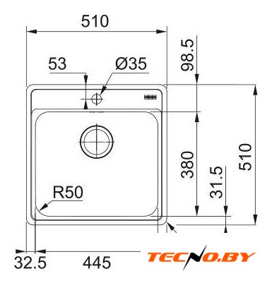 Кухонная мойка Franke BCX 610-51 TL 101.0689.942 (стальной) - Изображение №2 — Интернет-Магазин TECNO.BY