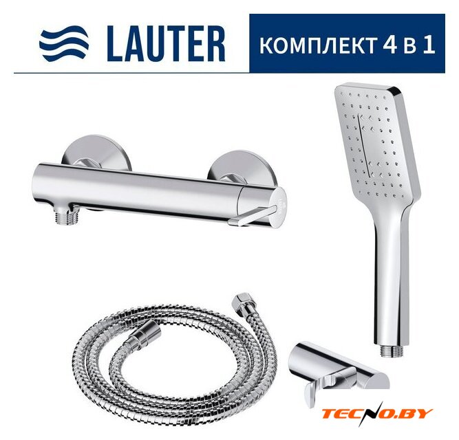 Смеситель Lauter Velvet 21СК9696С с лейкой Relexa Fleur 21S00126 - Изображение №1 — Интернет-Магазин TECNO.BY