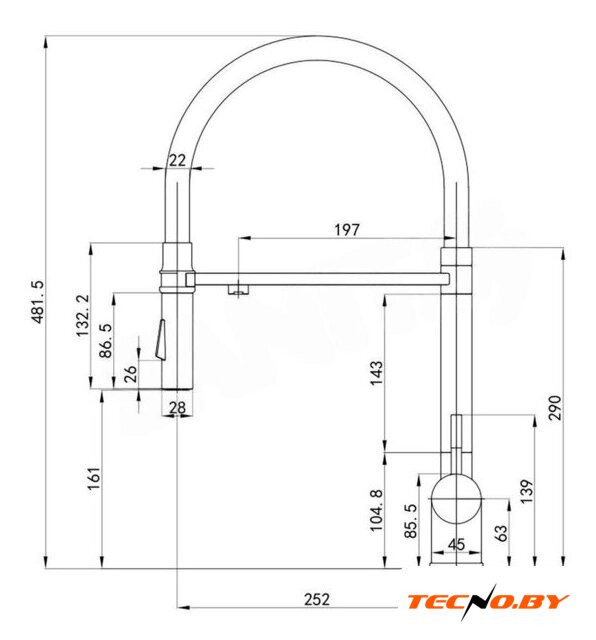 Смеситель Roxen Keit 500504CH-B - Изображение №2 — Интернет-Магазин TECNO.BY