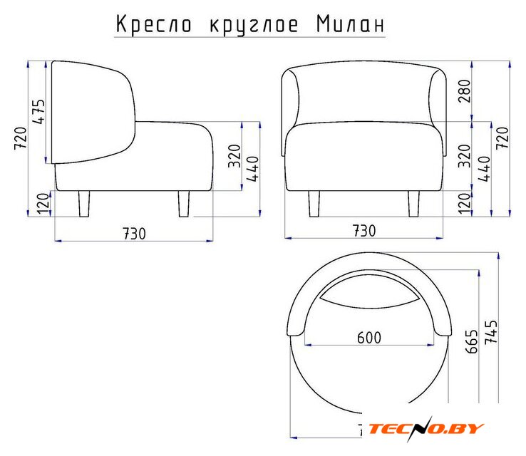 Интерьерное кресло Mio Tesoro Милан 1 (JH3565-6) - Изображение №16 — Интернет-Магазин TECNO.BY