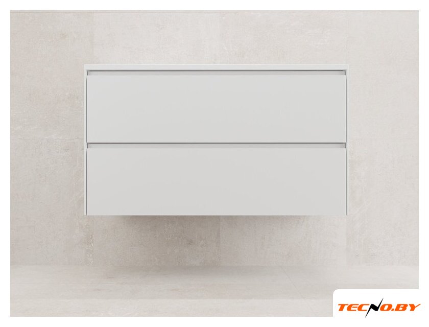  Symbolite Тумба под умывальник Лима 100 Line Plus 2 ящика (подвесная, белый матовый) - Изображение №1 — Интернет-Магазин TECNO.BY