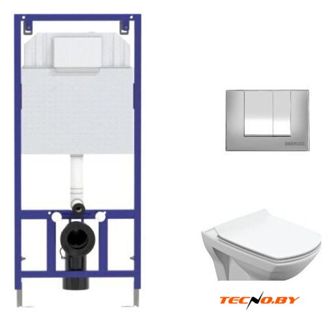 Унитаз подвесной Cersanit Carina S-MZ-CARINA-XL-COn-S-DL-w + 525 040000 + S3 040043 - Изображение №1 — Интернет-Магазин TECNO.BY