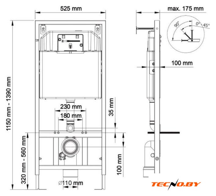 Унитаз подвесной Cersanit Carina S-MZ-CARINA-XL-COn-S-DL-w + 525 040000 + S3 040043 - Изображение №7 — Интернет-Магазин TECNO.BY