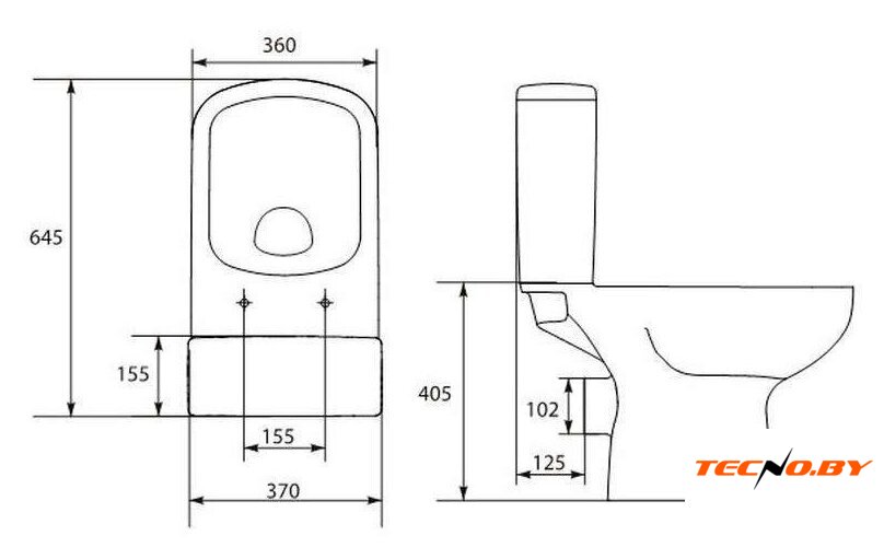 Унитаз напольный Cersanit Carina S-MK-CARINA - Изображение №3 — Интернет-Магазин TECNO.BY