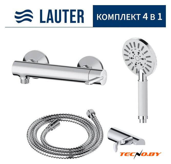 Смеситель Lauter Velvet 21СК9696С с лейкой Relexa Nevada 21S10146 - Изображение №1 — Интернет-Магазин TECNO.BY