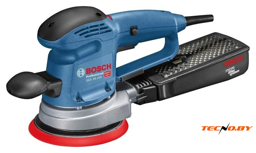 Эксцентриковая шлифмашина Bosch GEX 34-150 Professional 0601372800 - Изображение №1 — Интернет-Магазин TECNO.BY