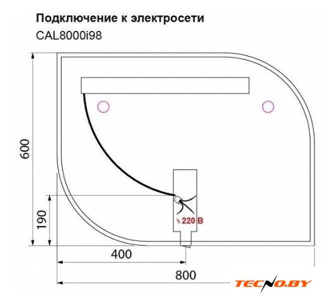  IDDIS Зеркало Calipso CAL8000I98 - Изображение №2 — Интернет-Магазин TECNO.BY