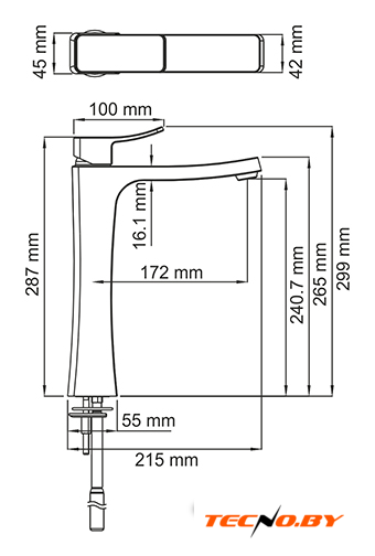 Смеситель Wasserkraft Aller 1063H - Изображение №3 — Интернет-Магазин TECNO.BY