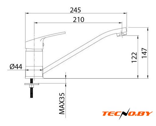 Смеситель Milardo Meal M06SB00M05 - Изображение №3 — Интернет-Магазин TECNO.BY