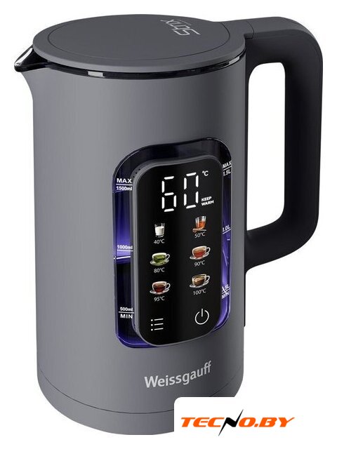 Электрический чайник Weissgauff WK 1500 Dt Touch BodyCool - Изображение №20 — Интернет-Магазин TECNO.BY