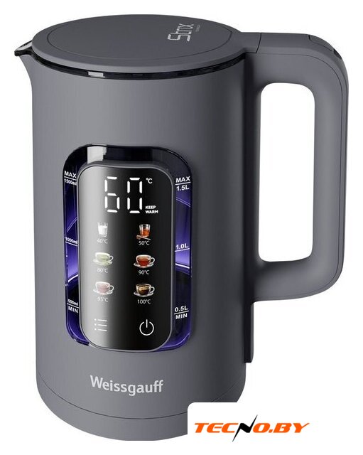 Электрический чайник Weissgauff WK 1500 Dt Touch BodyCool - Изображение №21 — Интернет-Магазин TECNO.BY