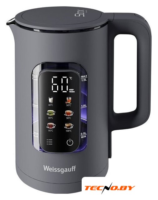 Электрический чайник Weissgauff WK 1500 Dt Touch BodyCool - Изображение №19 — Интернет-Магазин TECNO.BY