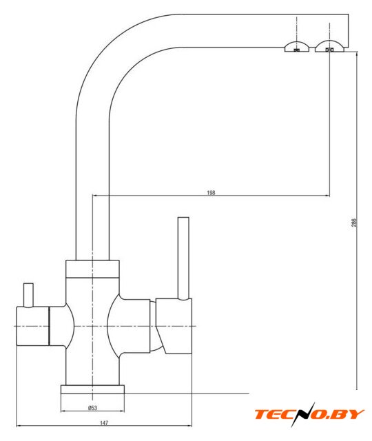 Смеситель Lauter Ellipse 21AM331-401 - Изображение №2 — Интернет-Магазин TECNO.BY