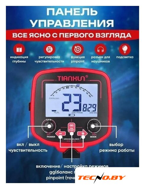 Металлоискатель Tianxun TX-850L - Изображение №6 — Интернет-Магазин TECNO.BY