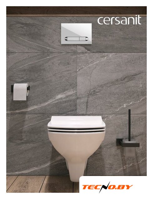 Унитаз подвесной Cersanit Carina New Clean On с инстал. Link Pro (с кнопкой Estetica 64111 белый/хром) - Изображение №14 — Интернет-Магазин TECNO.BY