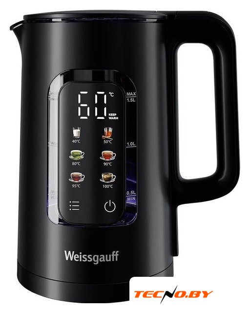 Электрический чайник Weissgauff WK 1500 Db Touch BodyCool - Изображение №18 — Интернет-Магазин TECNO.BY