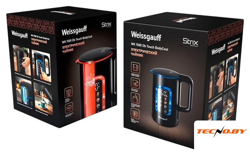 Электрический чайник Weissgauff WK 1500 Db Touch BodyCool - Изображение №25 — Интернет-Магазин TECNO.BY