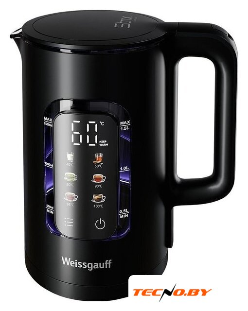 Электрический чайник Weissgauff WK 1500 Db Touch BodyCool - Изображение №21 — Интернет-Магазин TECNO.BY