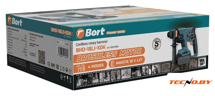 Перфоратор Bort BHD-18Li-XDK 93413465 (без АКБ) - Изображение №4 — Интернет-Магазин TECNO.BY