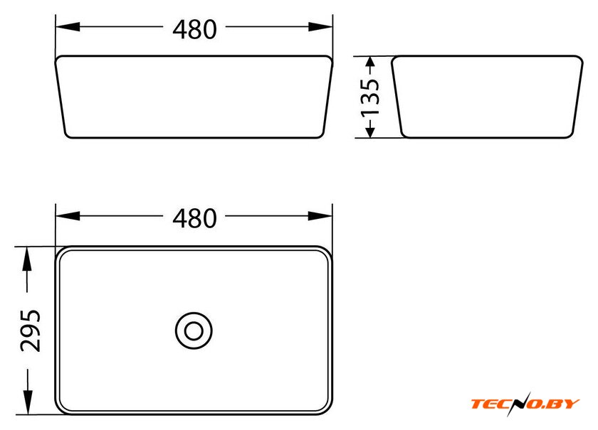 Умывальник Lauter 21674A + Cascade 21СК0655BS + сифон 21635B + дон.клапан 21190B (черный матовый) - Изображение №6 — Интернет-Магазин TECNO.BY