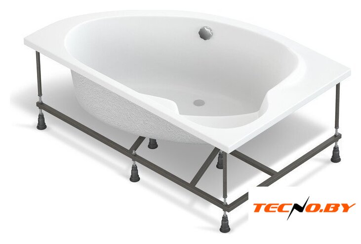 Ванна Cersanit Kaliope 153x100 R 63442 (с каркасом и сифоном Prime черный) - Изображение №4 — Интернет-Магазин TECNO.BY