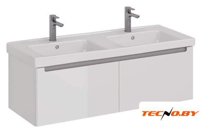  Lemark Тумба под умывальник Buno Mini 125 LM05BM125T (белый глянец) - Изображение №1 — Интернет-Магазин TECNO.BY