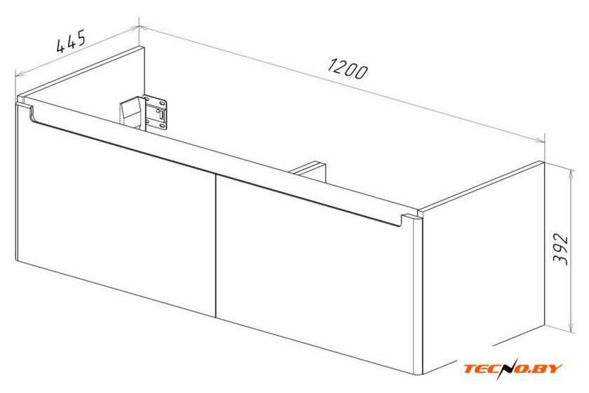  Lemark Тумба под умывальник Buno Mini 125 LM05BM125T (белый глянец) - Изображение №7 — Интернет-Магазин TECNO.BY