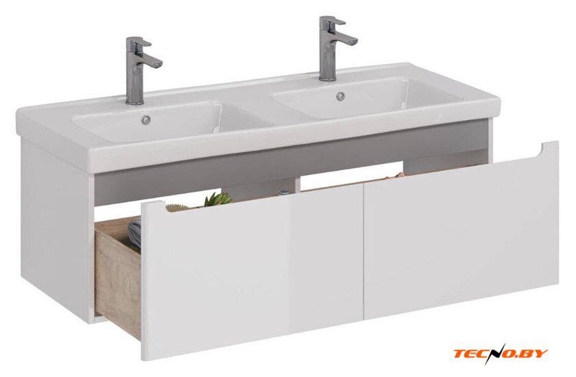 Lemark Тумба под умывальник Buno Mini 125 LM05BM125T (белый глянец) - Изображение №3 — Интернет-Магазин TECNO.BY