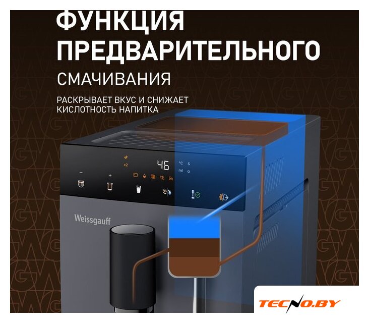 Кофемашина Weissgauff WCM-245 DBx Touch Cappuccino - Изображение №9 — Интернет-Магазин TECNO.BY