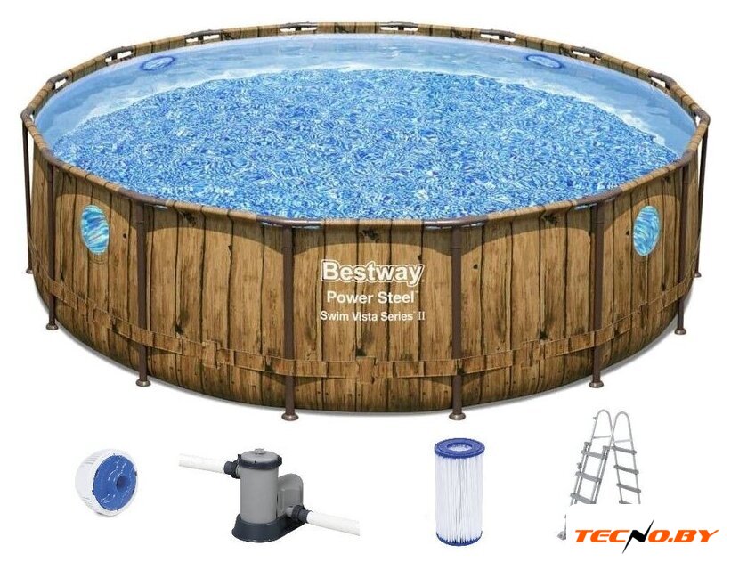 Каркасный бассейн Bestway Power Steel 56725 (488х122) - Изображение №1 — Интернет-Магазин TECNO.BY