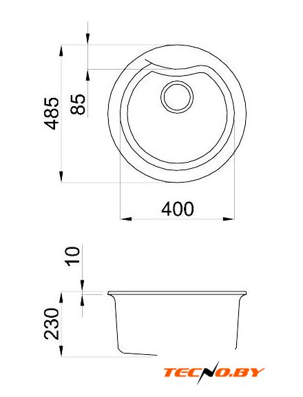 Кухонная мойка Elleci Ego Round Aluminium 79 - Изображение №2 — Интернет-Магазин TECNO.BY