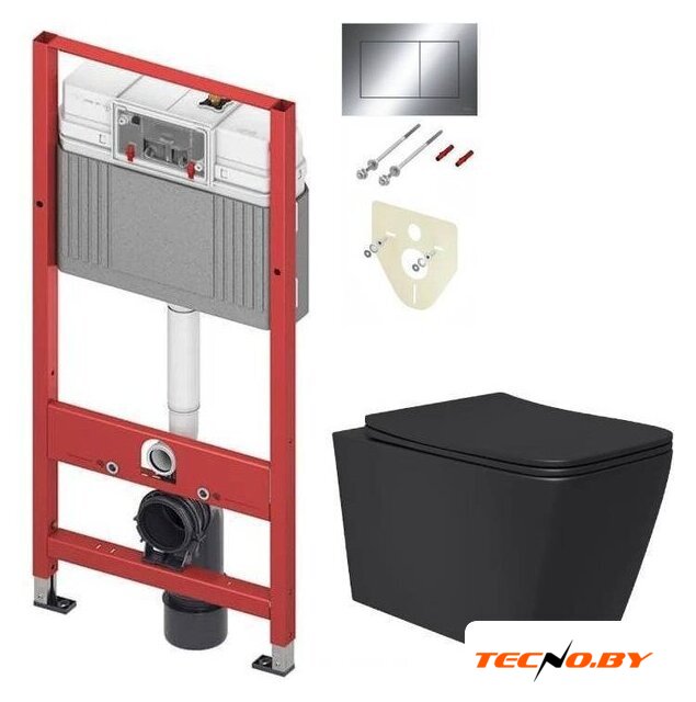 Унитаз подвесной Lauter Magdeburg 21103EC + TECE Kit 9400412 (черный матовый) - Изображение №1 — Интернет-Магазин TECNO.BY