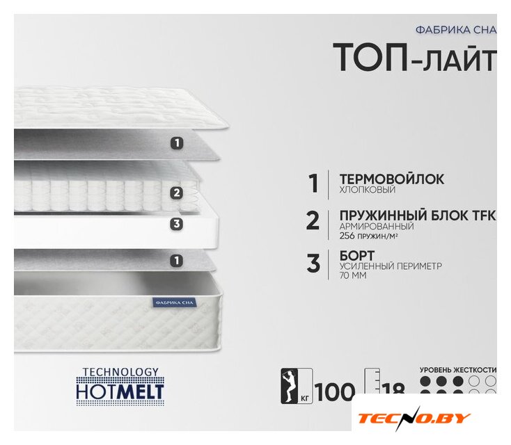 Матрас Фабрика сна Топ Лайт 80x200 - Изображение №2 — Интернет-Магазин TECNO.BY