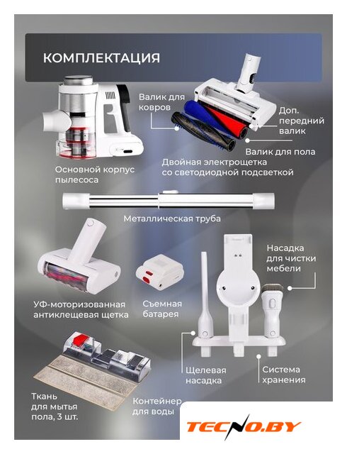 Пылесос Evolution Smart Clean VCF2613UV Wet and Dry - Изображение №36 — Интернет-Магазин TECNO.BY